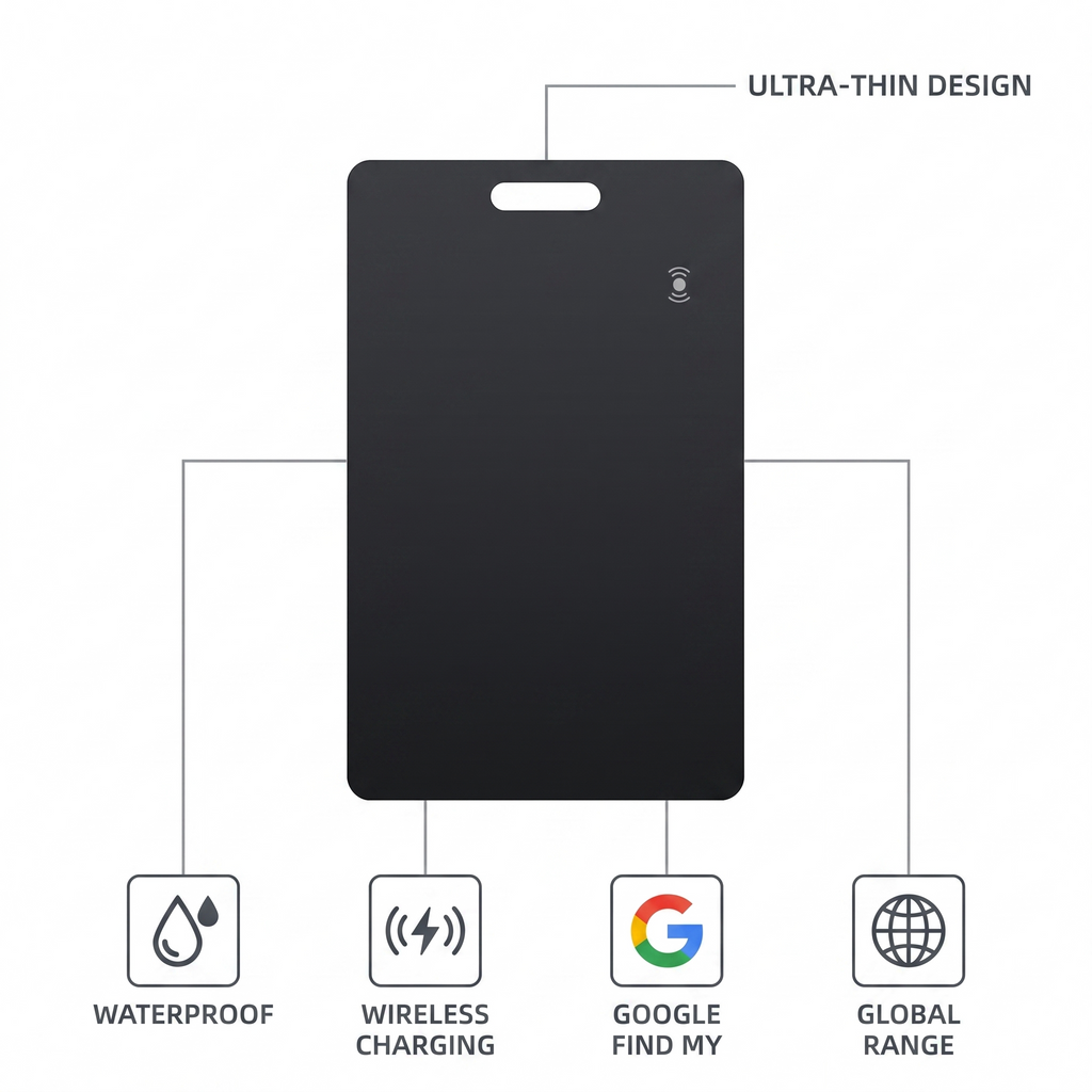SlimTrack Android Tracker Card — key features