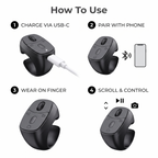 FlickRing Bluetooth Scroll Remote — how to use step by step