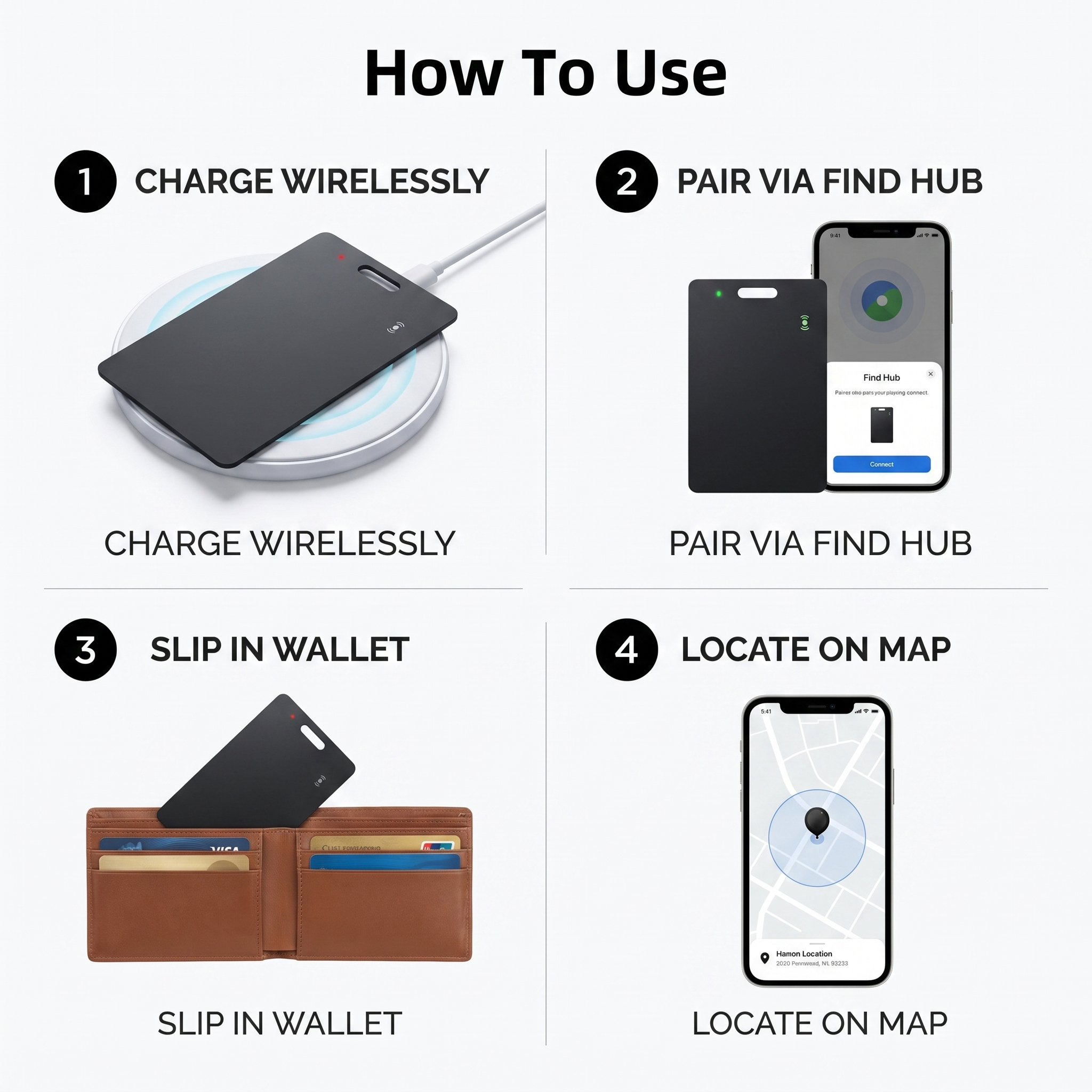SlimTrack Android Tracker Card — how to use step by step