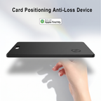 SlimTrack iOS Tracker Card — edge showing ultra-thin design