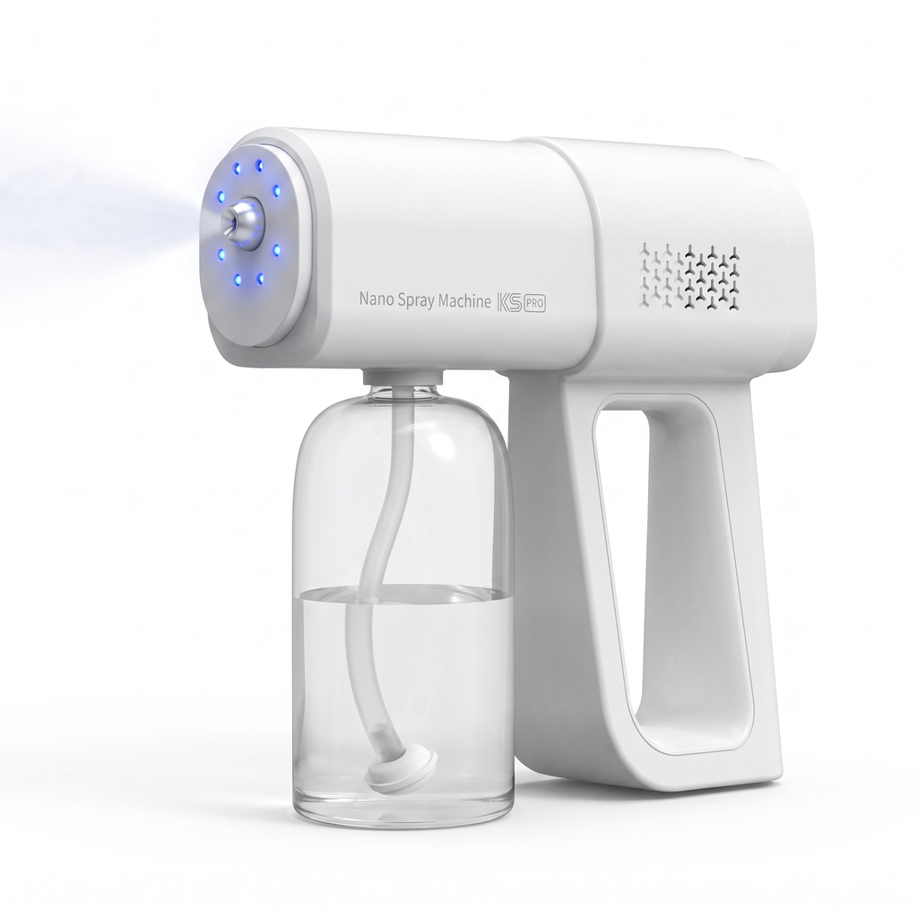 AeroClean Nano Sanitizer Gun — spraying nano mist